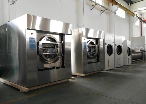 Automatic Rotary Commercial Washing Machines Front Loading Big Size For Barrier Washing